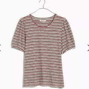 MADEWELL superlight jacquard puff-sleeve tee (XS)
